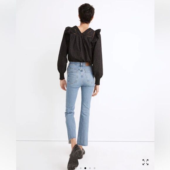 Madewell Petite Cali Demi-Boot Jeans in Enmore Wash: Raw-Hem Edition Size 26 P - Picture 3 of 16